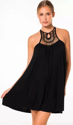 Fekete nyári tunika ruha egyiptomi stílusban