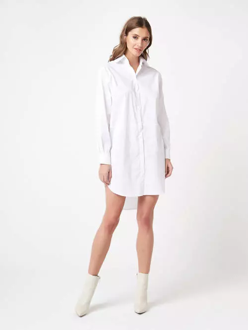 Luxus hosszú ingtunika modern fehér dizájnú ingben